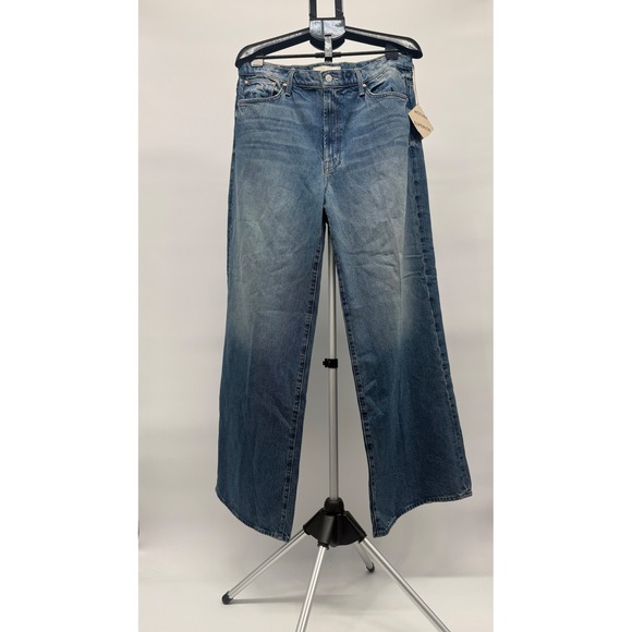 MOTHER Denim - NWT MOTHER Superior The Ditcher Roller Zip Sneak Jeans 33 Wide Leg High Rise